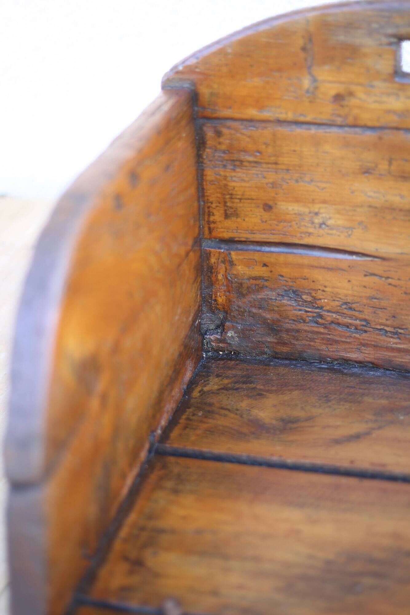 Wooden shelf, washerwoman's box, trade furniture, folk art