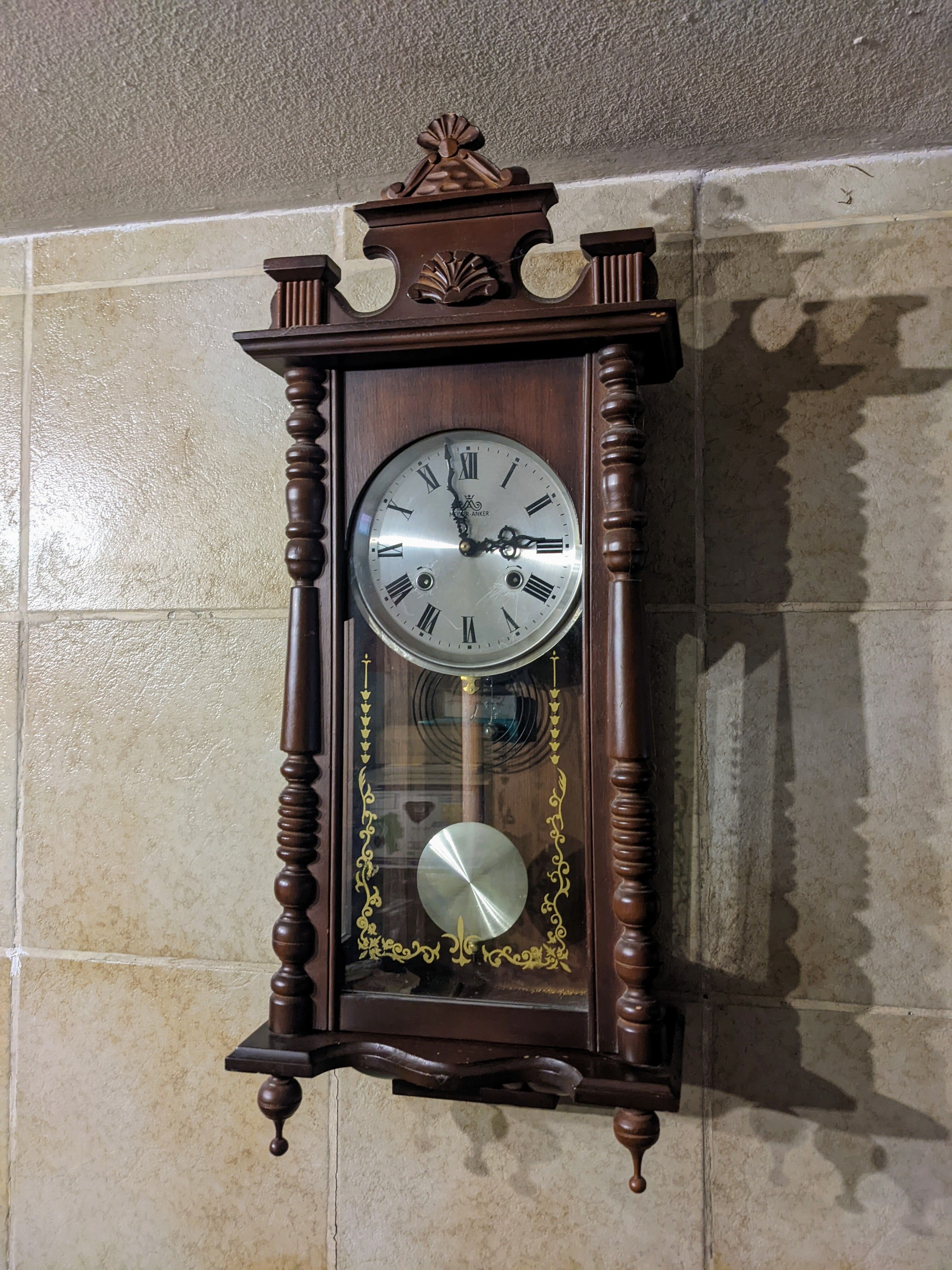 Meister Anker 1980s regulator wall clock