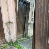 Marly brothers chiseled mirror in burgundy made in France 1950-1960