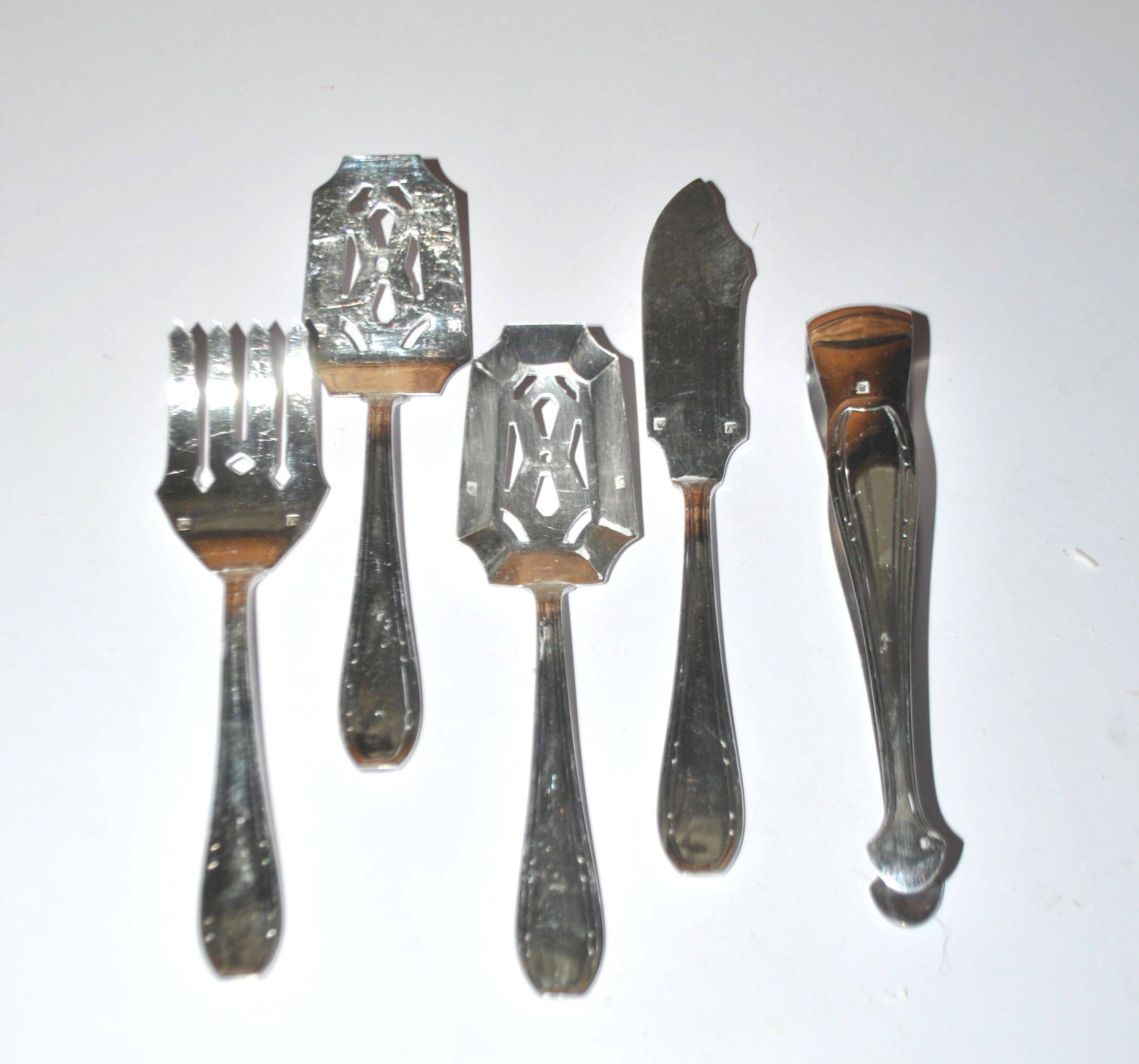 LCF vintage silverware design 1950s Le Couvert Français hors d'oeuvres service