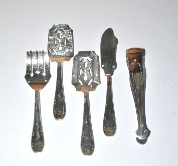 LCF service à mignardise vintage argenterie design 1950 Le Couvert Français hors-d'œuvre