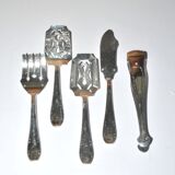 LCF vintage silverware design 1950s Le Couvert Français hors d'oeuvres service