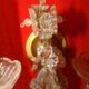 Crystal wall light with two arms from the 1960s.