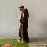 Statuette of Saint Francis of Assisi - 25 cm - hand-painted resin - Malsiner Hans - Italy - 1990
