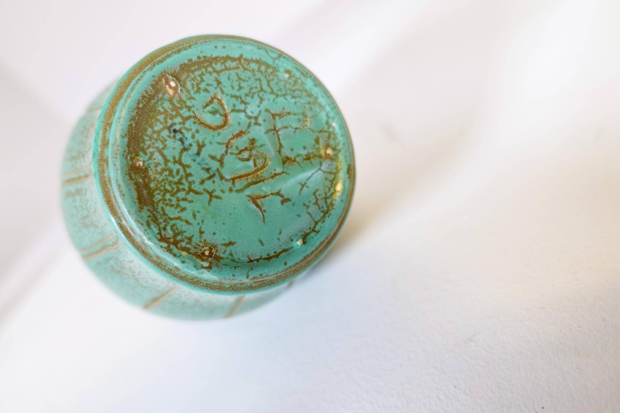 Vase en céramique Art Déco Bo Fajans Ewald Dahlskog, Suède, 1937