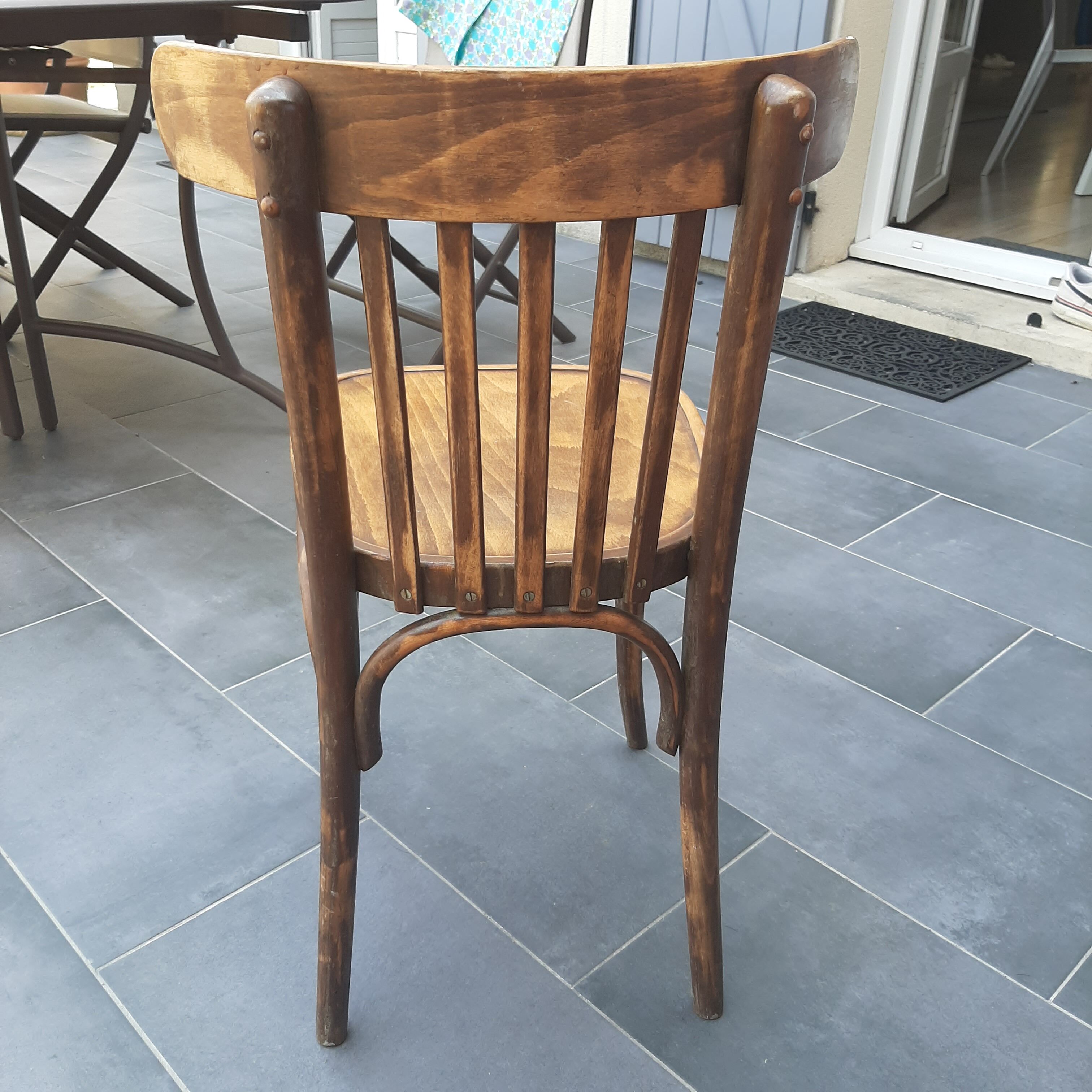 Patinated bistro chair
