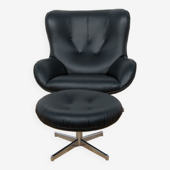 Armchair ML 214 with Ottoman by Illum Wikkelsø for Mikael Laursen 1960s