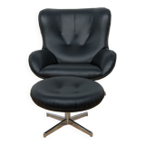 Armchair ML 214 with Ottoman by Illum Wikkelsø for Mikael Laursen 1960s