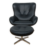 Armchair ML 214 with Ottoman by Illum Wikkelsø for Mikael Laursen 1960s