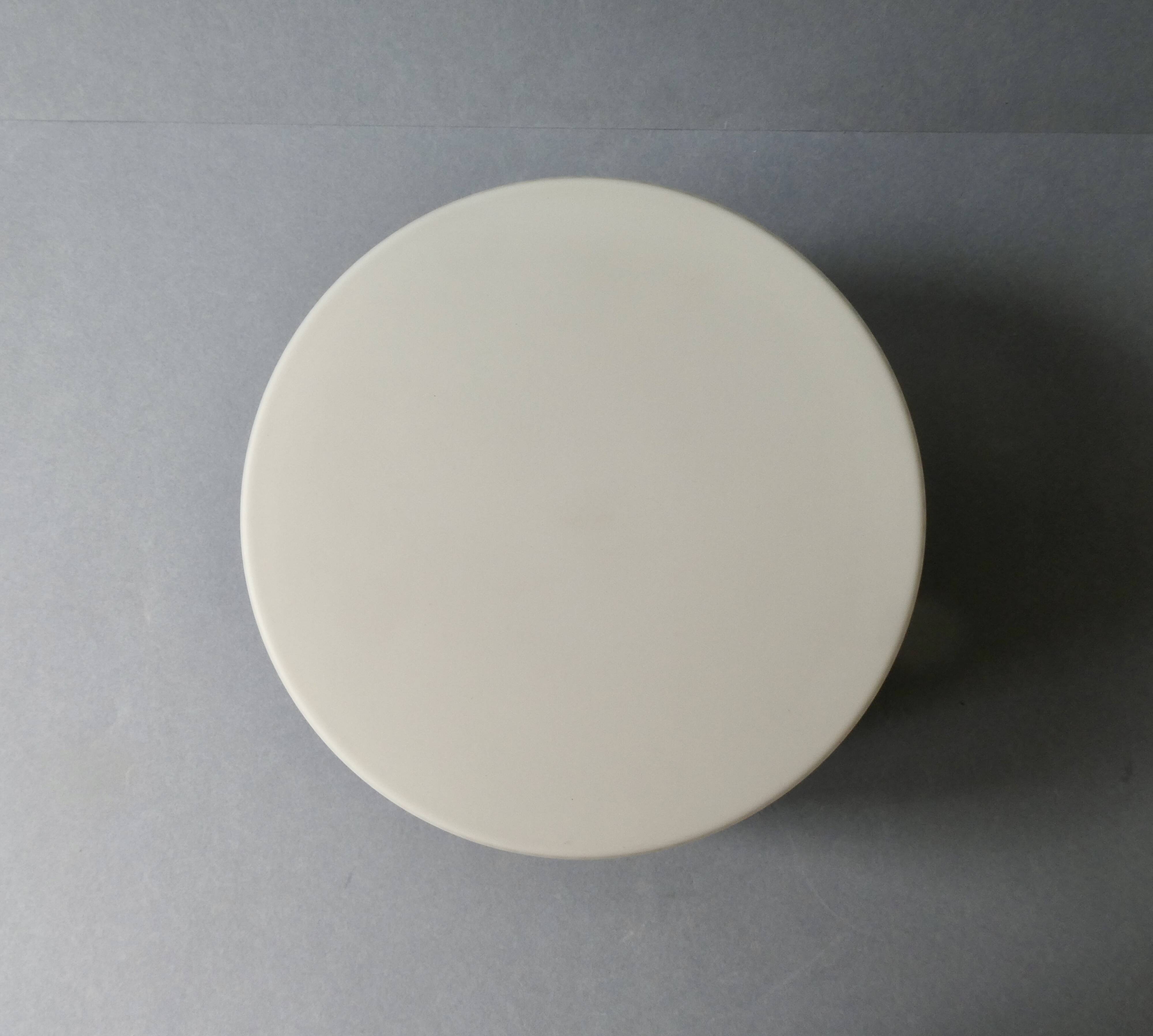 Wall or ceiling light in metal and matt white glass, 1950s