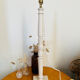 Lamp foot baluster patina old aged white
