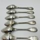Lot of 6 Silver-Plated Metal Soup Spoons Wiskemann