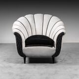 Armchair in gray velvet 50
