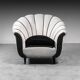 Fauteuil en velours gris 50