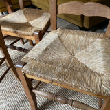 4 straw chairs