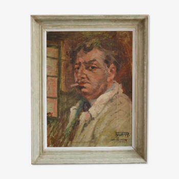 Peinture autoportrait de 1955