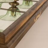 VINTAGE WALL OR CEILING LAMP 1950s BRASS AND GLASS ITALIAN DESIGN