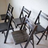 5 x chaises pliantes vintage
