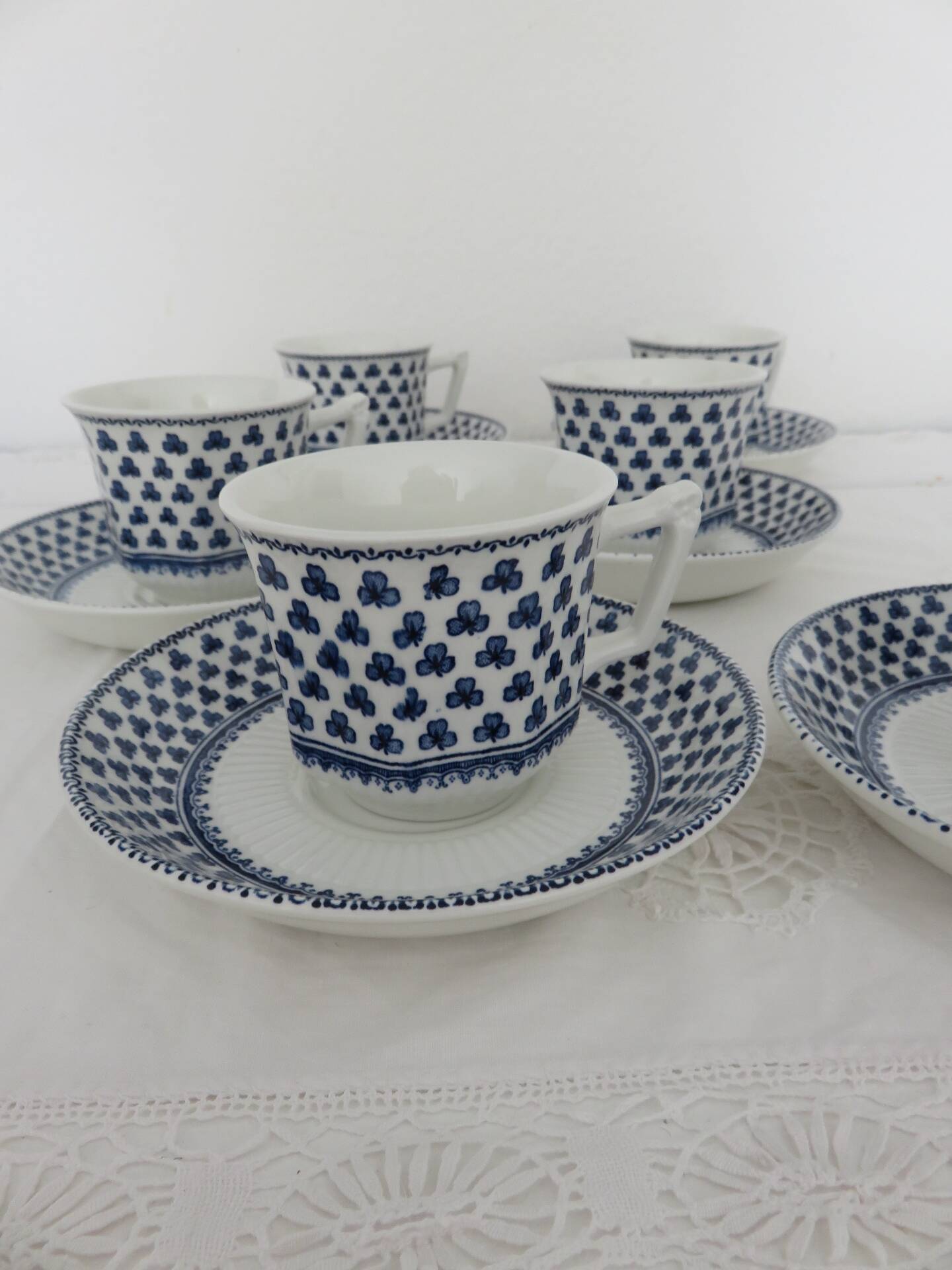 Service for 6 cups and saucers Adams England / Vintage English tableware