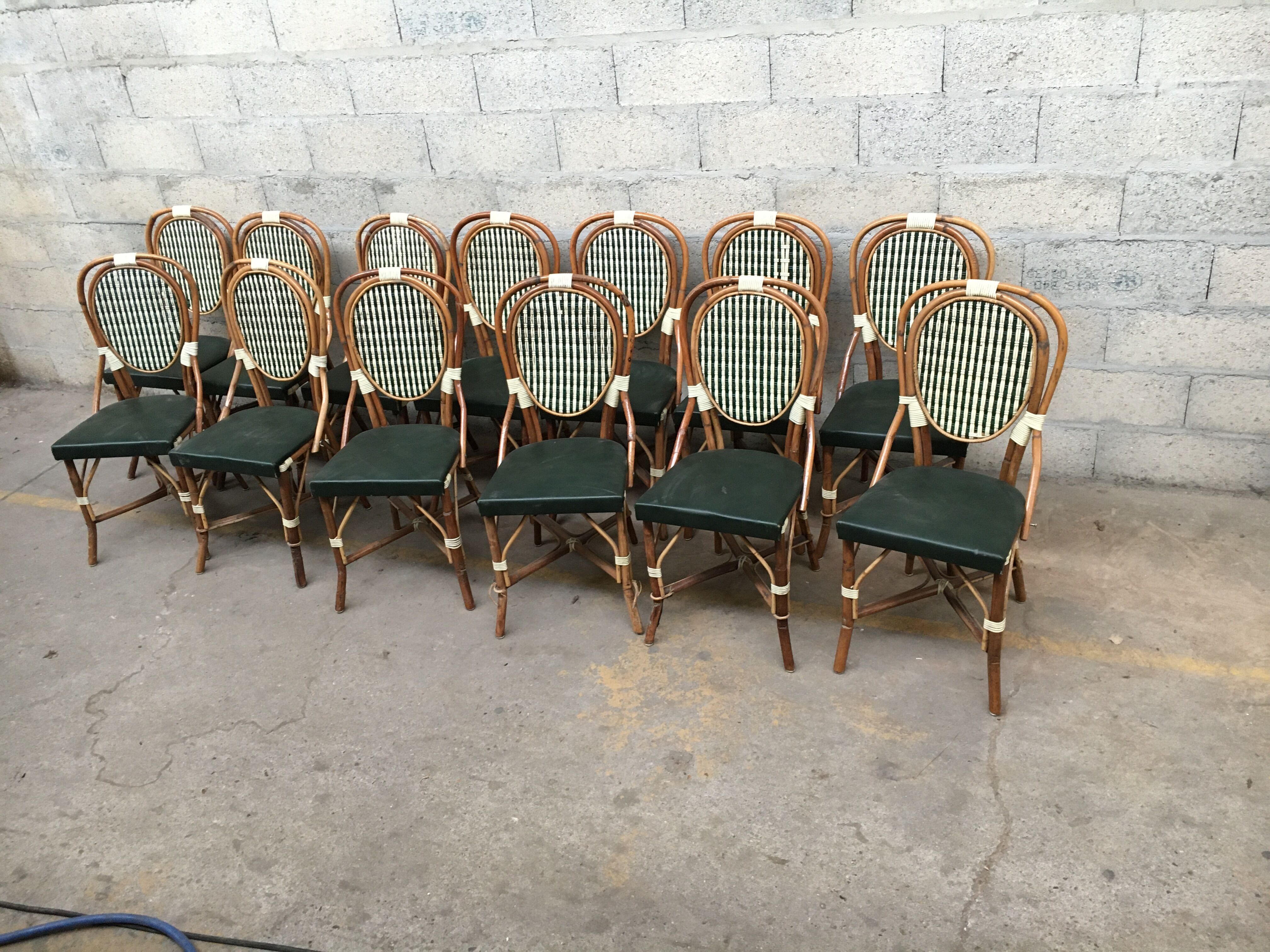 Lot of 13 parisian bistro chairs