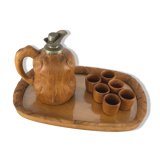 Aldo Tura carafe, tray and glasses set for Macabo  50