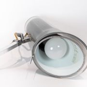Table lamp of stainless steel and of italian design by Flos