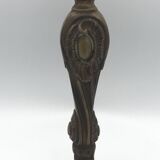 Old gilded bronze lamp base with Louis XV style rocaille decoration