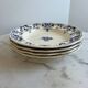 Lot de 4 assiettes creusés Longchamp Rouennais