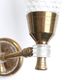 Pair of wall sconces in gold metal and plexiglass, 50 years