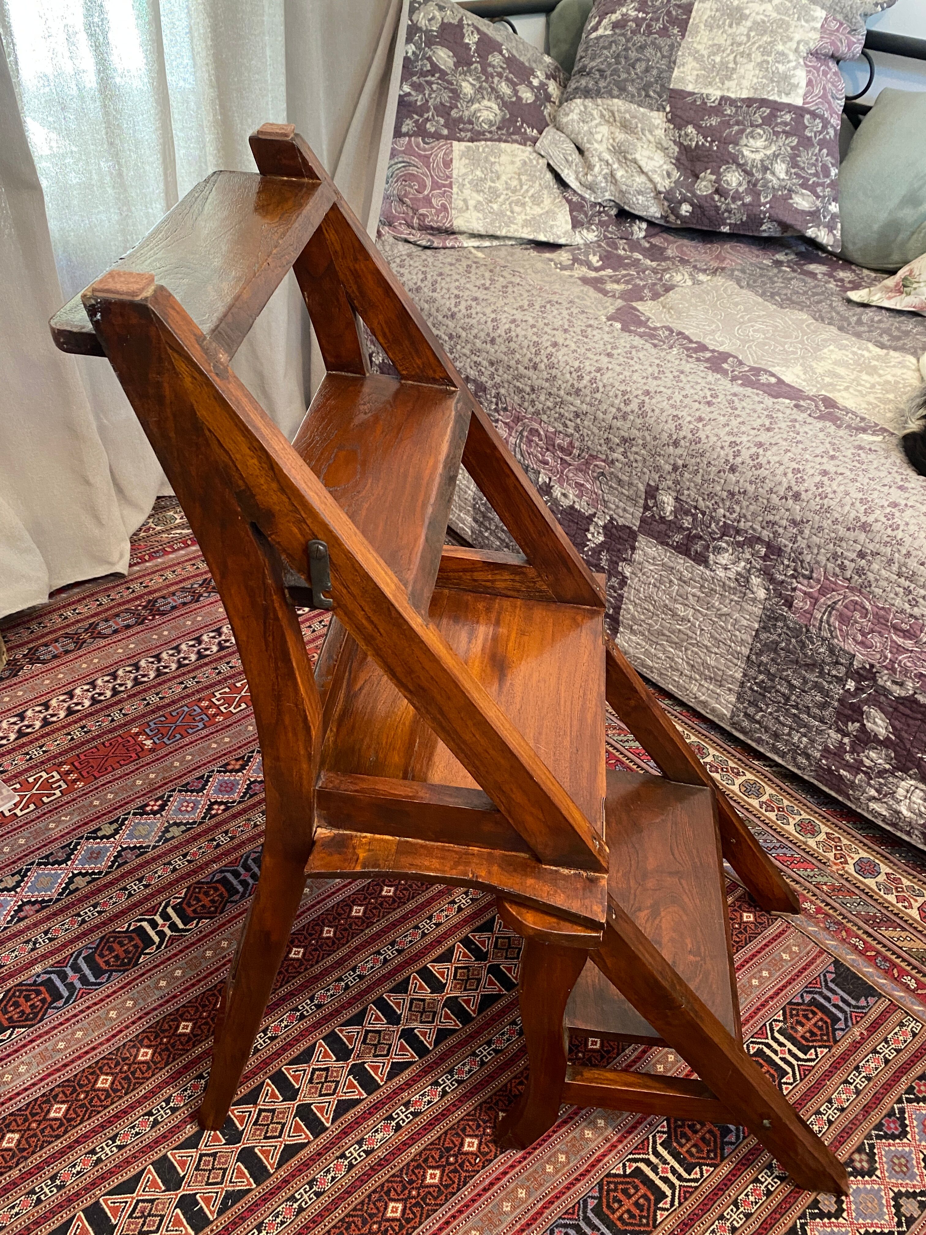 Solid wood ladder chair