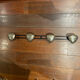 Iron wall coat rack with 4 golden triangle hooks vintage decoration