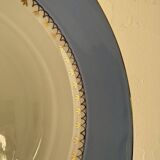 Set of 6 vintage soup plates, pastel colors and gold details