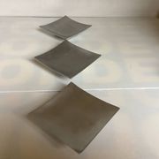 Three silver-plated metal trinket trays/candle holders