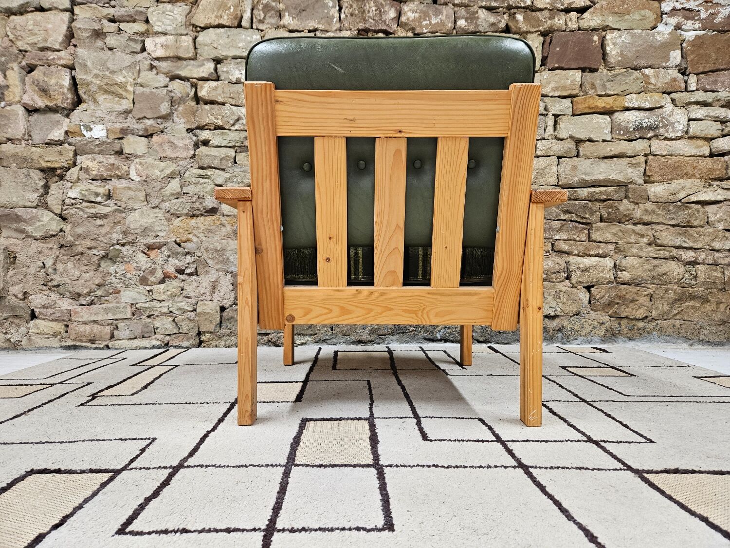 Pine fireside chair 1970