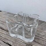 Bougeoir en verre transparent