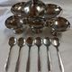 Set of 6 Guy Degrenne stainless steel ice cream cups with 6 ice cream spoons
