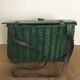 Ancien panier de pêche avec lanière en cuir