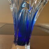 Two-tone glass paste vase from the 70s