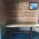 Vintage refectory table in solid oak