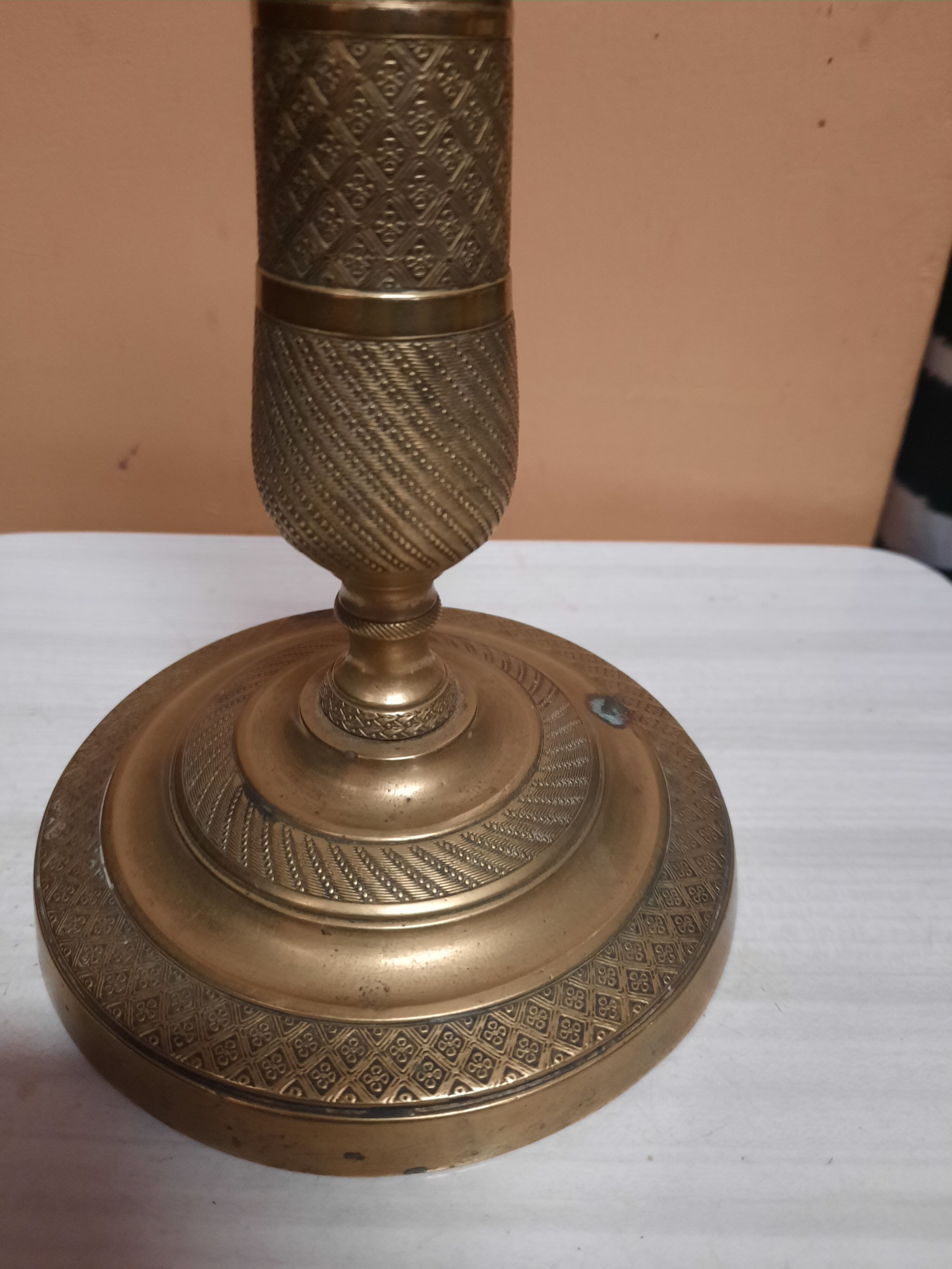 Gilded bronze candle holder