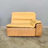 Bogo sofa in leather and suede, by Carlo Bartoli for Rossi di Albizzate