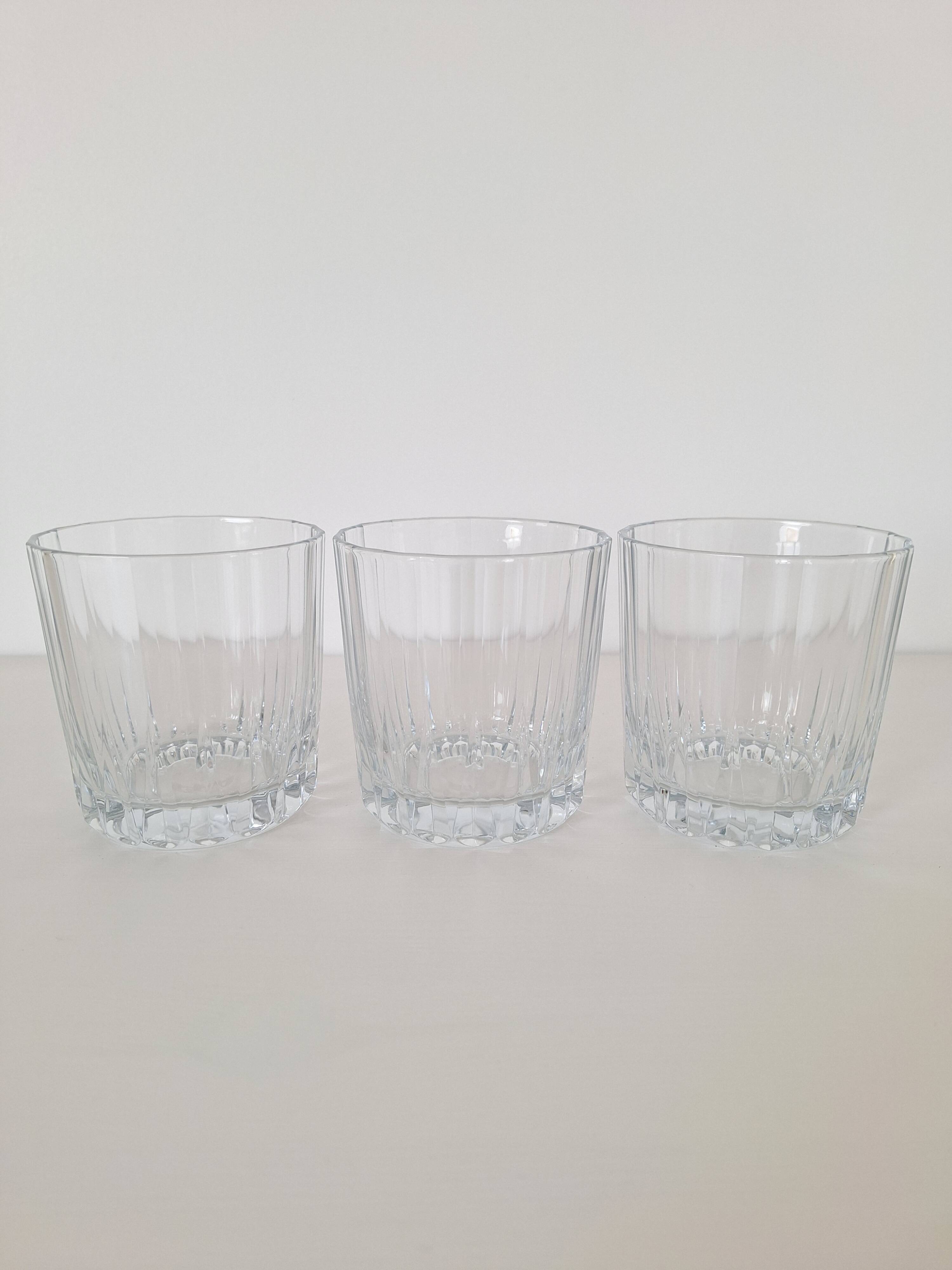 Water or whisky glasses in cut glass