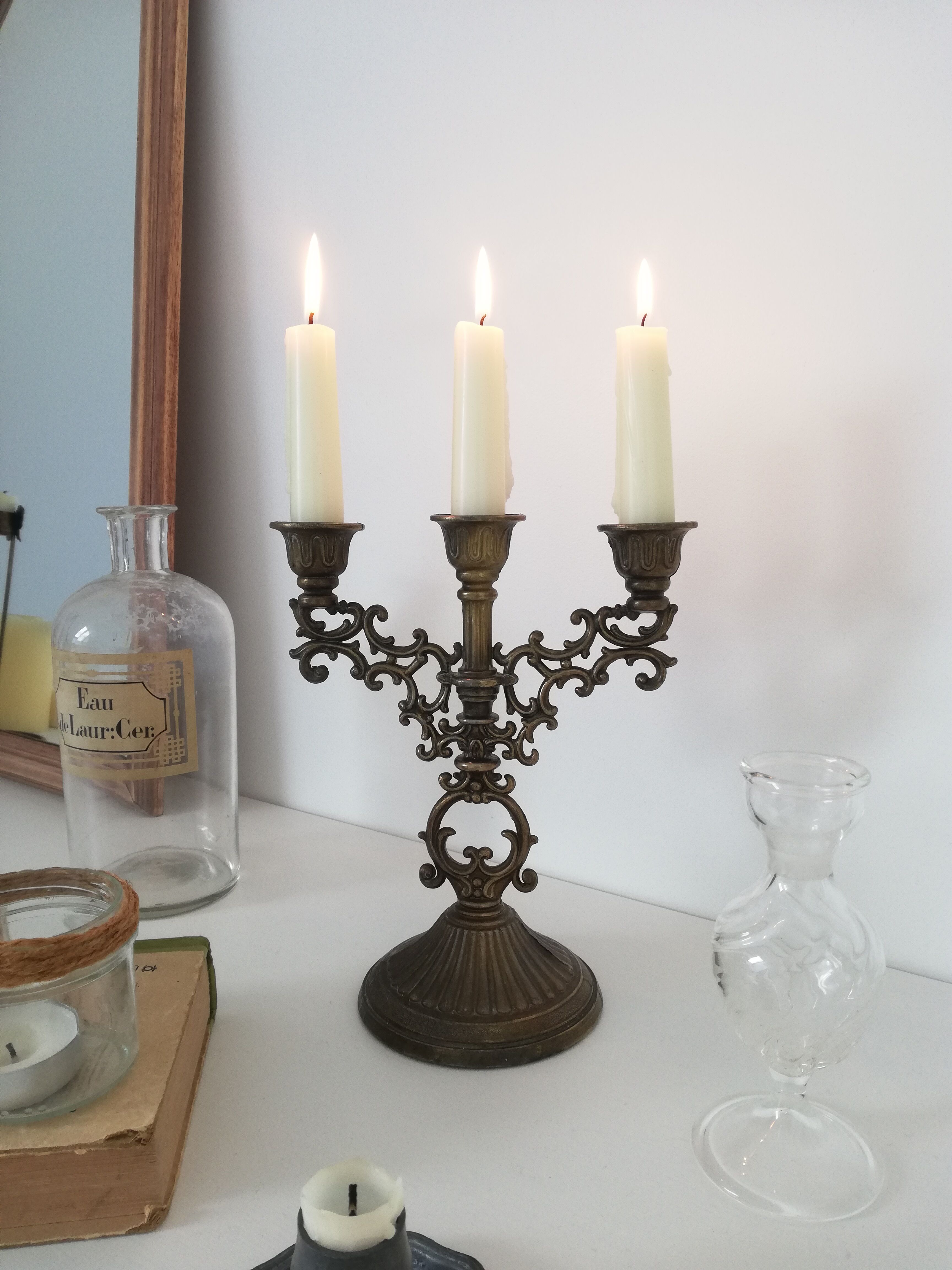 Vintage 3-burner chandelier