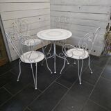 Old wrought iron garden furniture