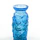 Roses vase mid-century modern, glass, Poland, 1970s