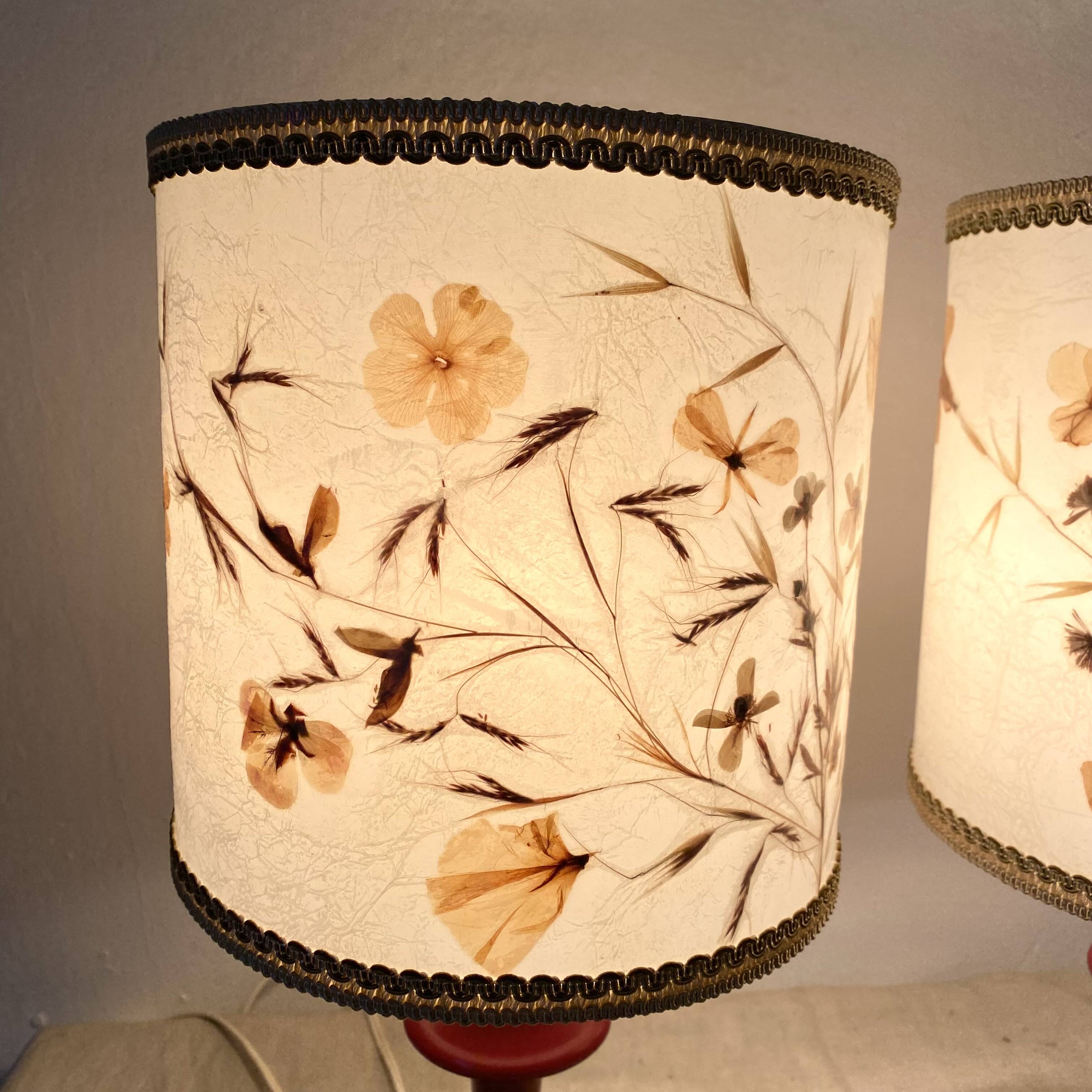 Pair of vintage bedside lamps