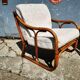 Pair of vintage rattan armchairs