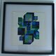 Tableau Vintage Art Optique - Victor Vasarely - Frame 40x40cm