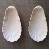 Empty pocket / white glazed ceramic soap holder - Early 20th century