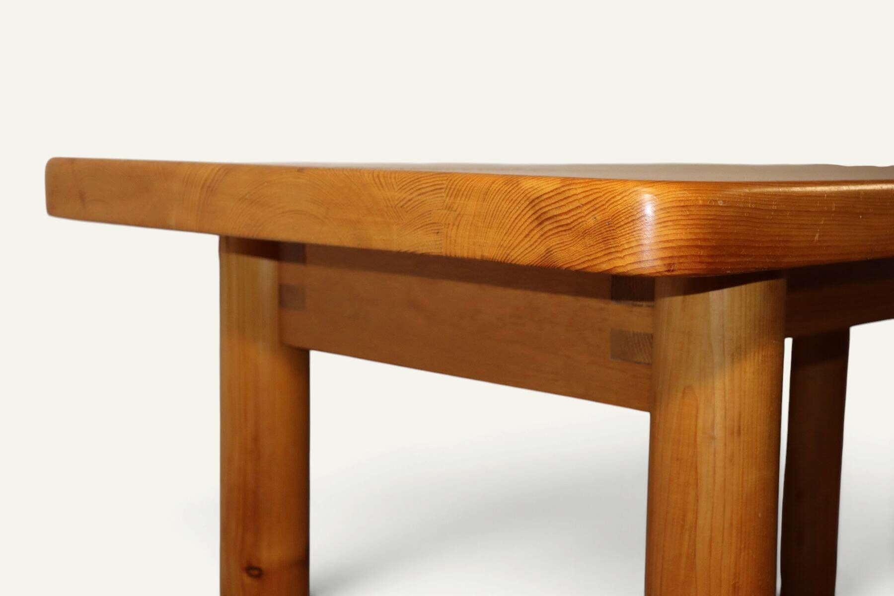 Table René Martin en pin massif moderniste, 1960